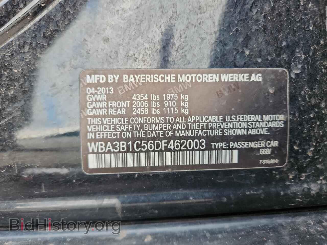 2013 BMW 3 SERIES - VIN: WBA3B1C56DF462003 - Фото 12