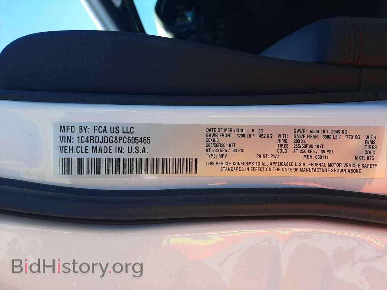 2023 DODGE DURANGO - VIN: 1C4RDJDG8PC605465 - Photo 14