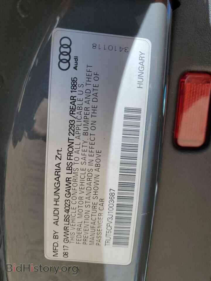 2018 AUDI TT - VIN: TRUT5CFV3J1003687 - Photo 12