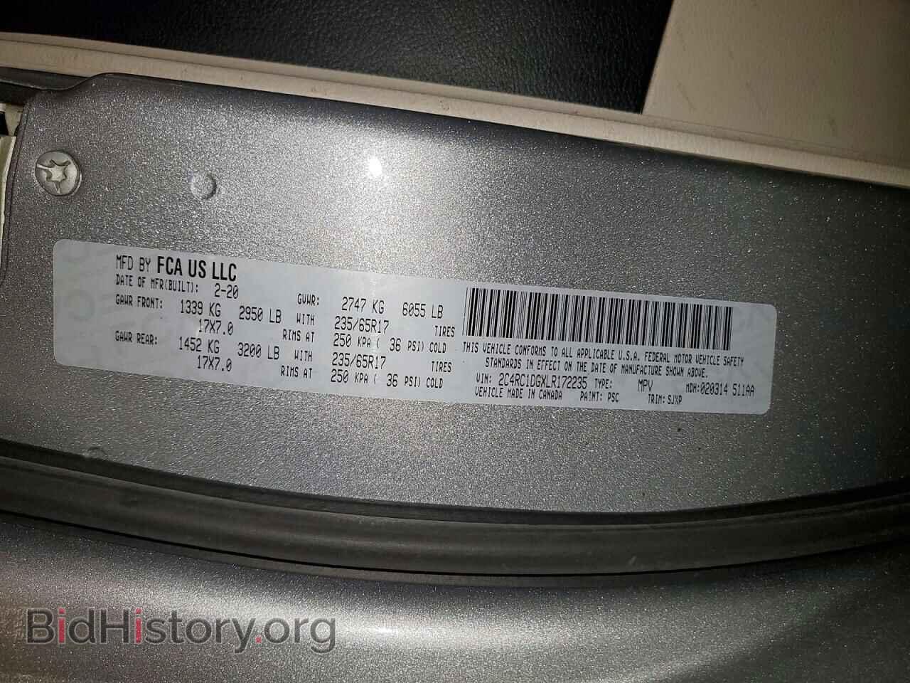 2020 CHRYSLER MINIVAN - VIN: 2C4RC1DGXLR172235 - Photo 13