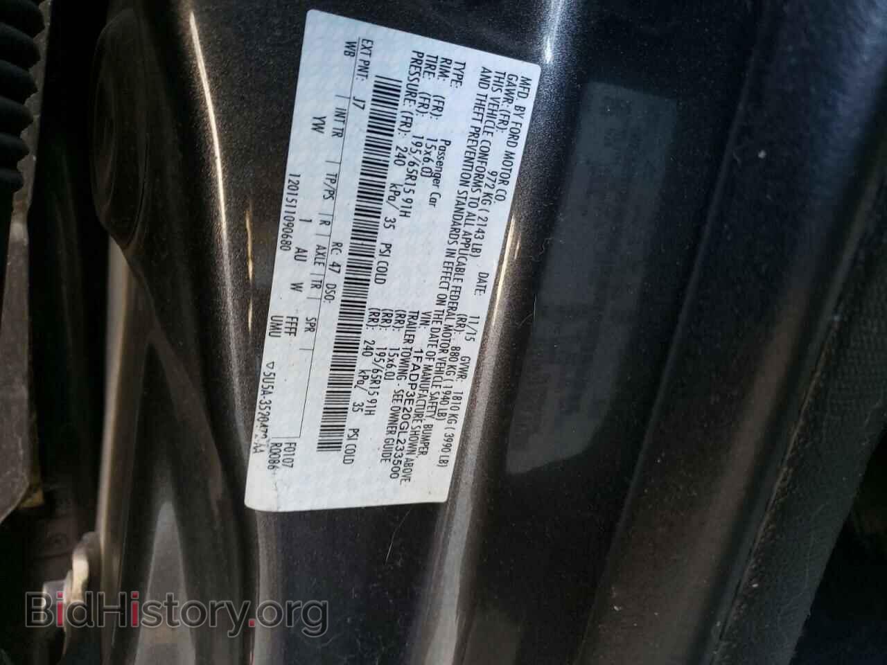 2016 FORD FOCUS - VIN: 1FADP3E20GL233500 - Фото 12