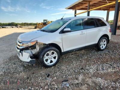 2013 Ford EDGE SEL, белый — VIN 2FMDK3JC7DBE15936, Copart