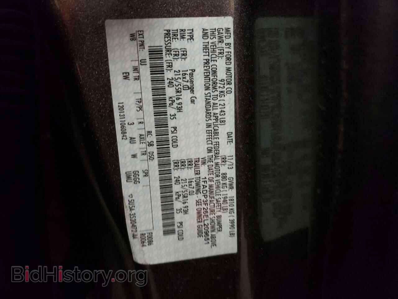 2014 FORD FOCUS - VIN: 1FADP3F26EL209651 - Фото 12