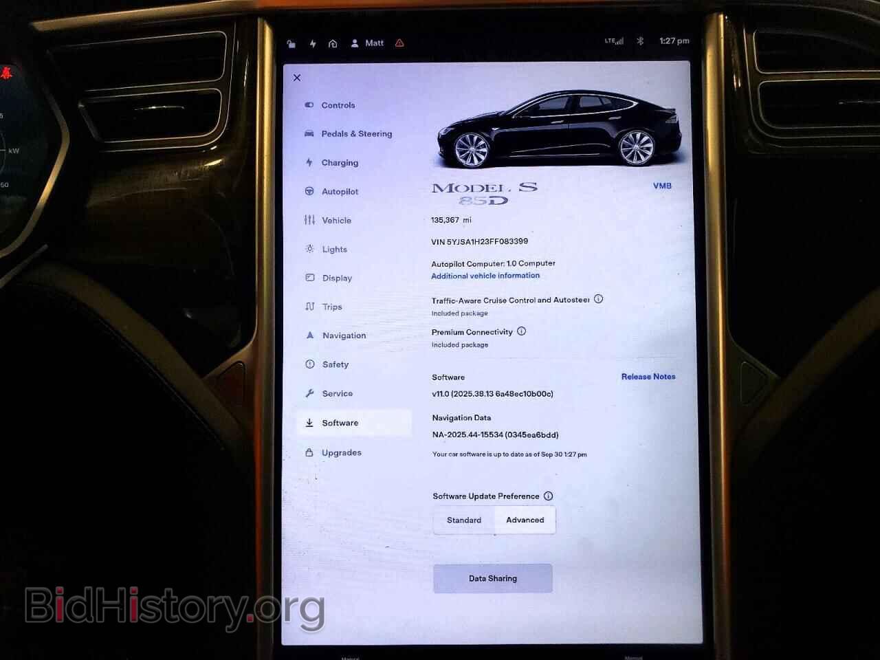 2015 TESLA MODEL S - VIN: 5YJSA1H23FF083399 - Photo 9