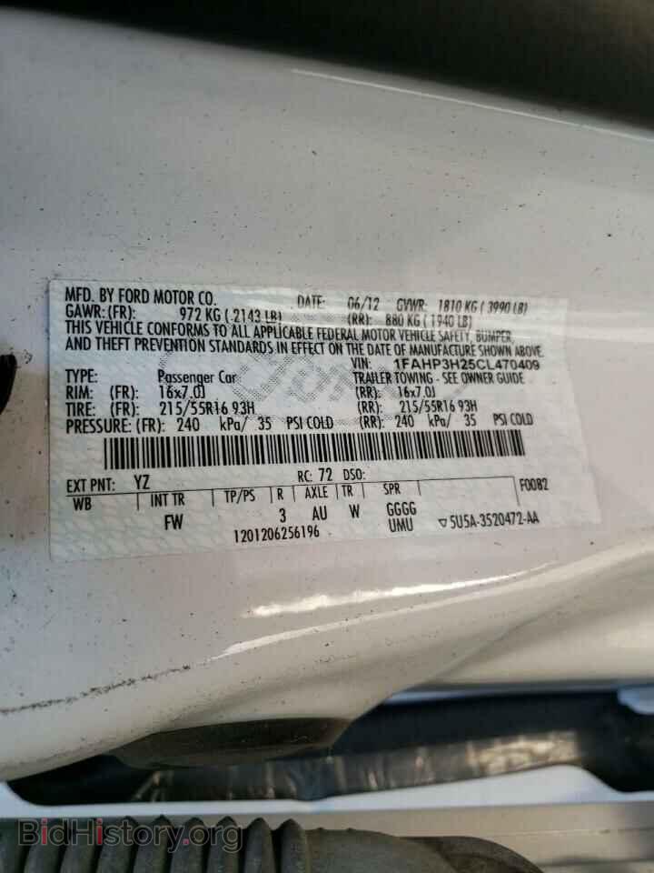 2012 FORD FOCUS - VIN: 1FAHP3H25CL470409 - Фото 12