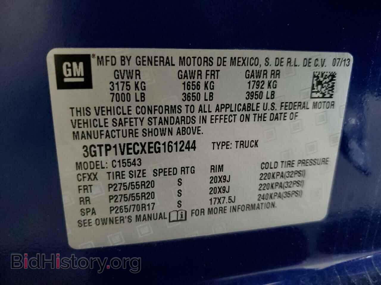 2014 GMC SIERRA - VIN: 3GTP1VECXEG161244 - Photo 12