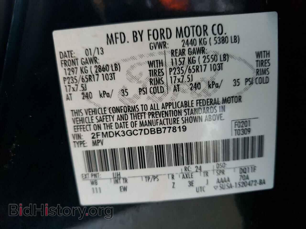 2013 FORD EDGE - VIN: 2FMDK3GC7DBB77819 - Photo 10