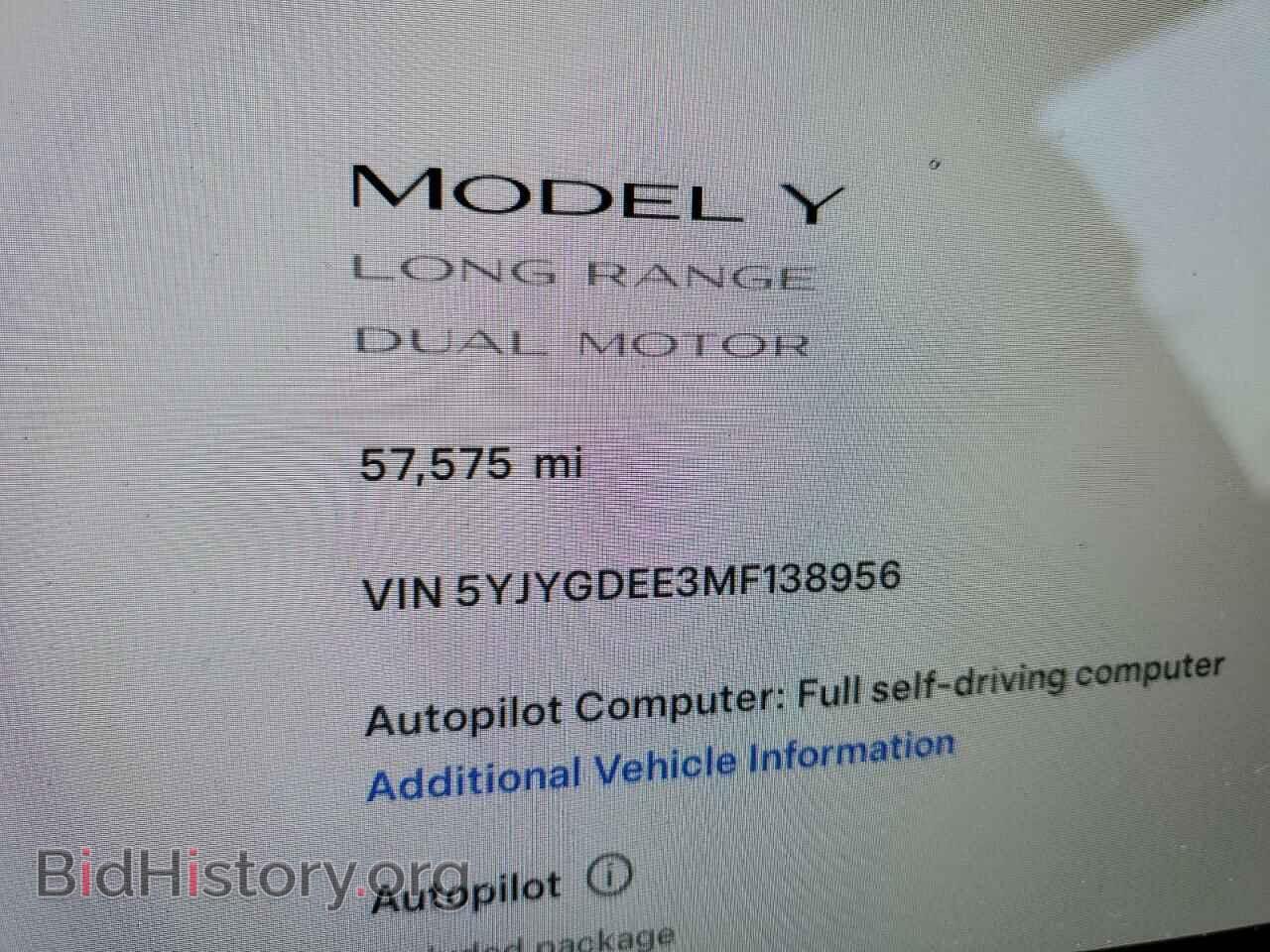 2021 TESLA MODEL Y - VIN: 5YJYGDEE3MF138956 - Фото 9