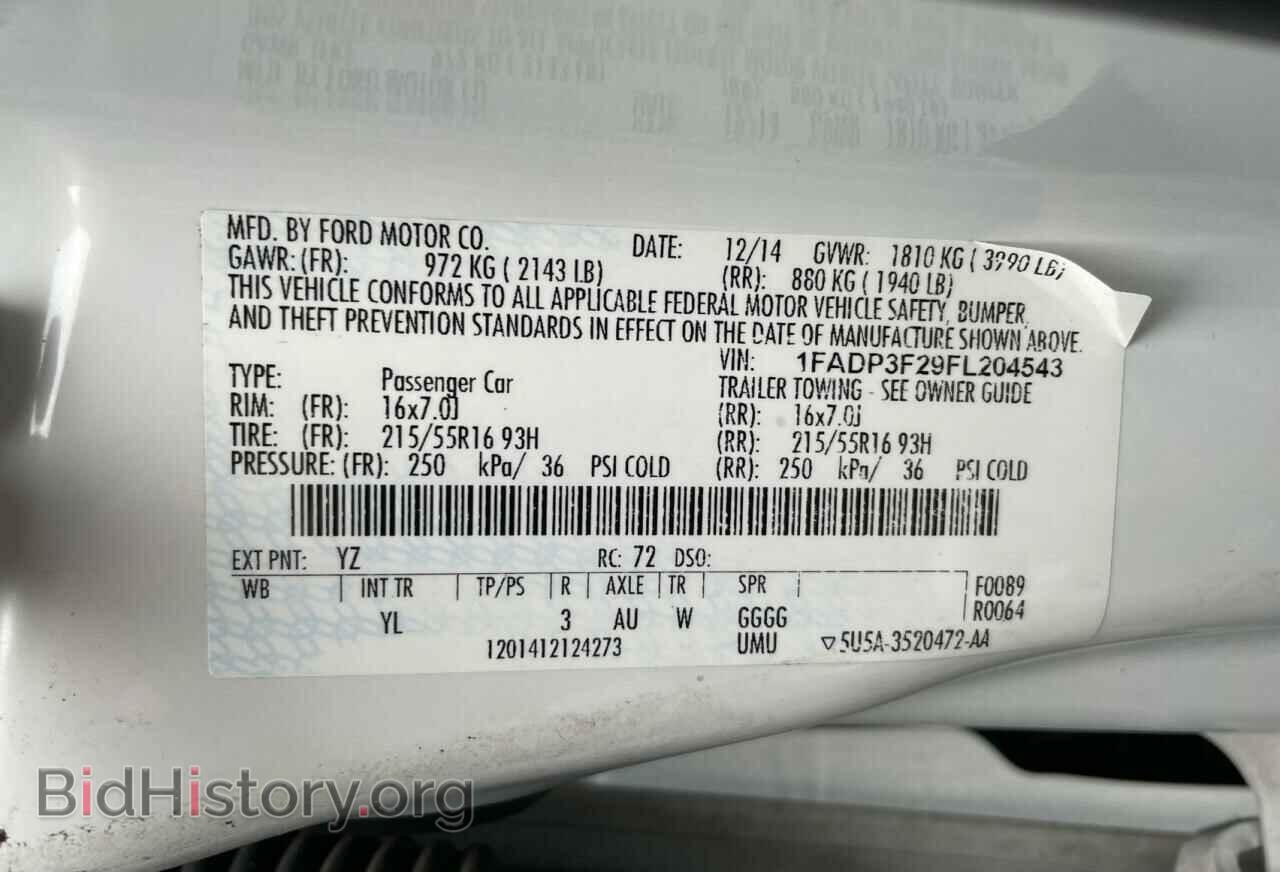 2015 FORD FOCUS - VIN: 1FADP3F29FL204543 - Фото 10