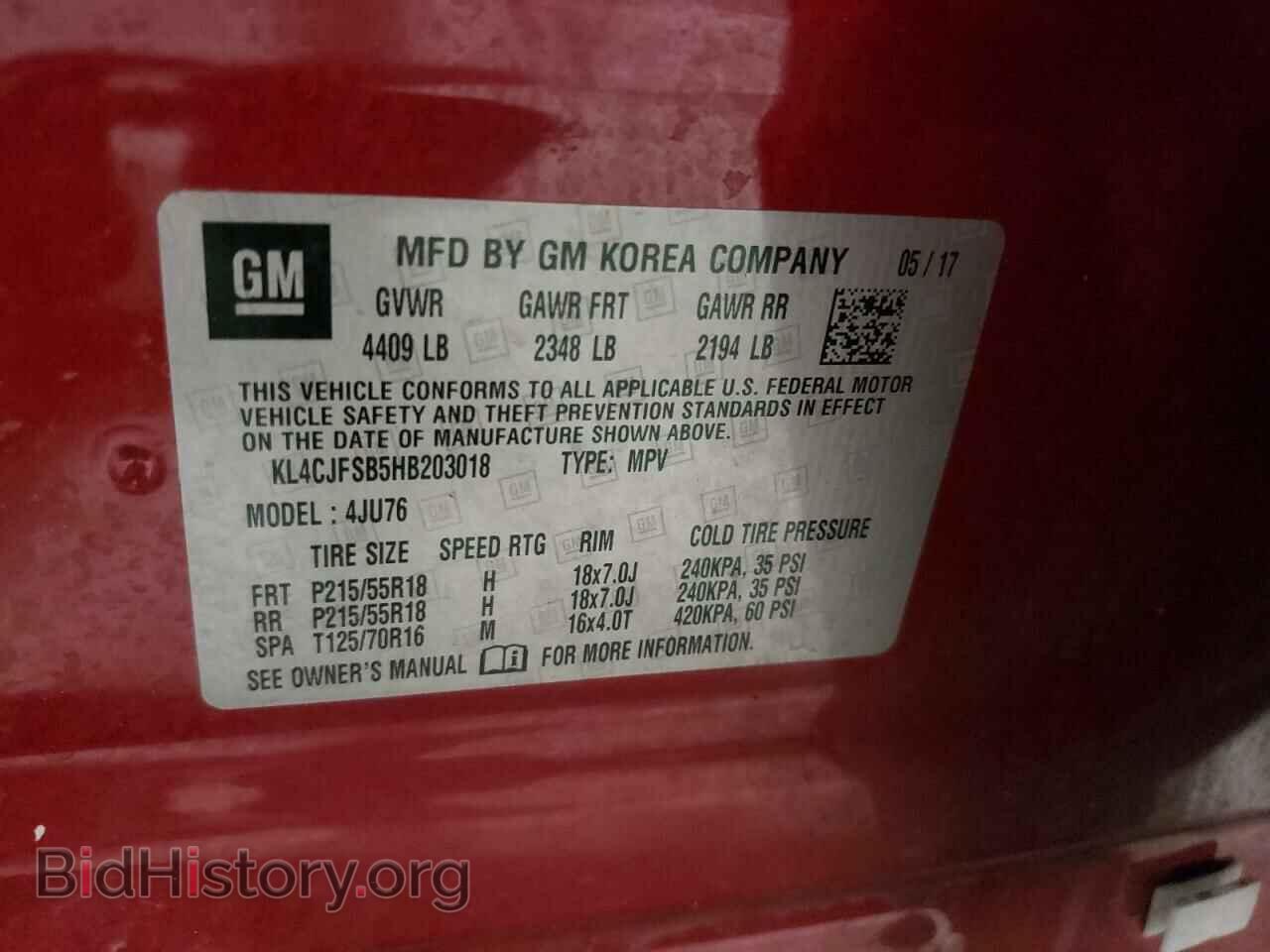 2017 BUICK ENCORE - VIN: KL4CJFSB5HB203018 - Фото 10