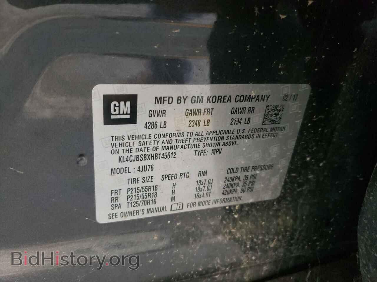 2017 BUICK ENCORE - VIN: KL4CJBSBXHB145612 - Photo 13