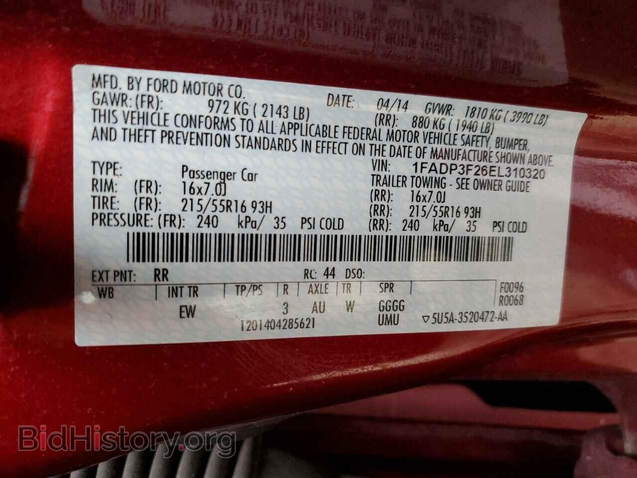2014 FORD FOCUS - VIN: 1FADP3F26EL310320 - Photo 12