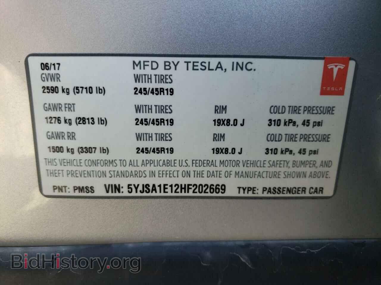 2017 TESLA MODEL S - VIN: 5YJSA1E12HF202669 - Photo 10