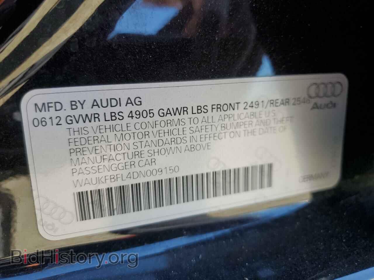 2013 AUDI A4 - VIN: WAUKFBFL4DN009150 - Фото 13