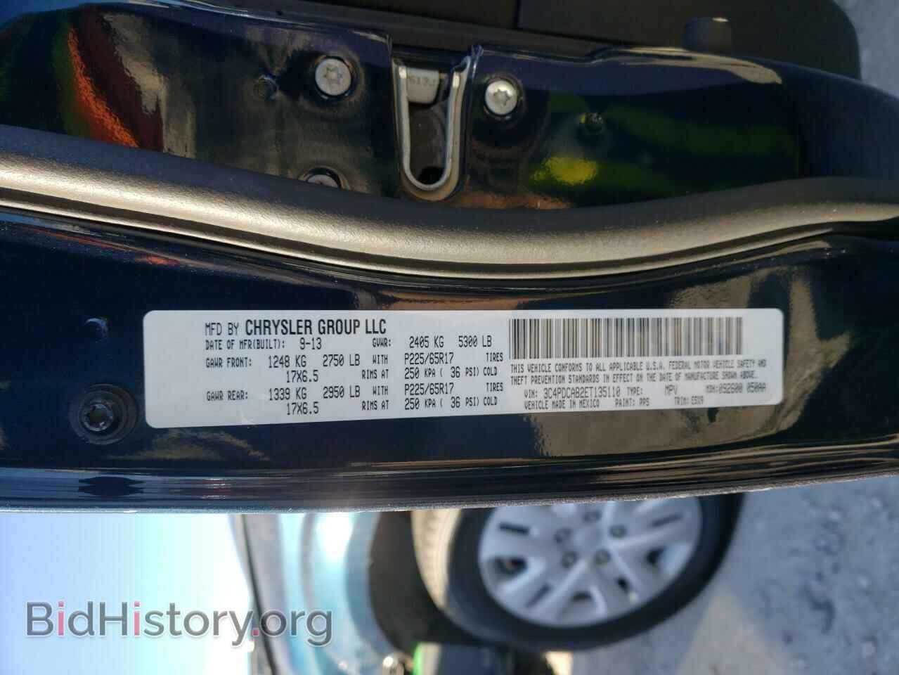 2014 DODGE JOURNEY - VIN: 3C4PDCAB2ET135110 - Photo 10