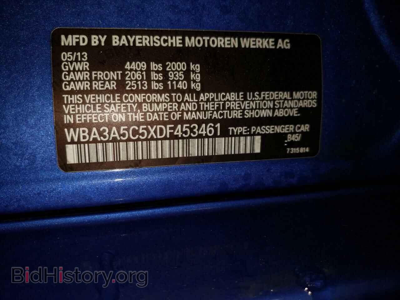 2013 BMW 3 SERIES - VIN: WBA3A5C5XDF453461 - Фото 10