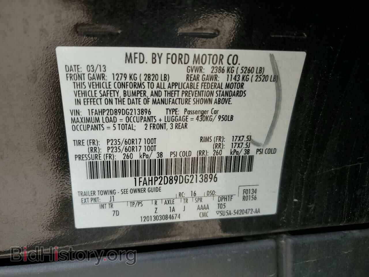 2013 FORD TAURUS - VIN: 1FAHP2D89DG213896 - Photo 12