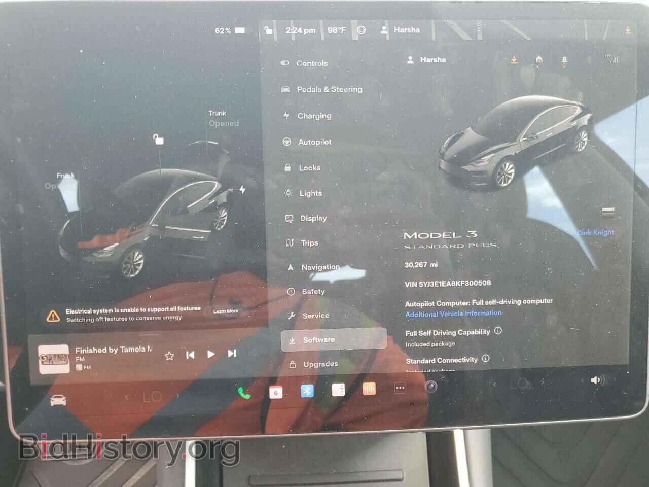 2019 TESLA MODEL 3 - VIN: 5YJ3E1EA8KF300508 - Фото 9