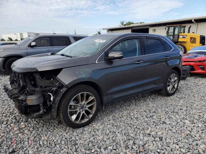 2015 Ford EDGE Titanium (VIN 2FMTK3K99FBB79680) — photo 1 of 14, Copart, damage: front end