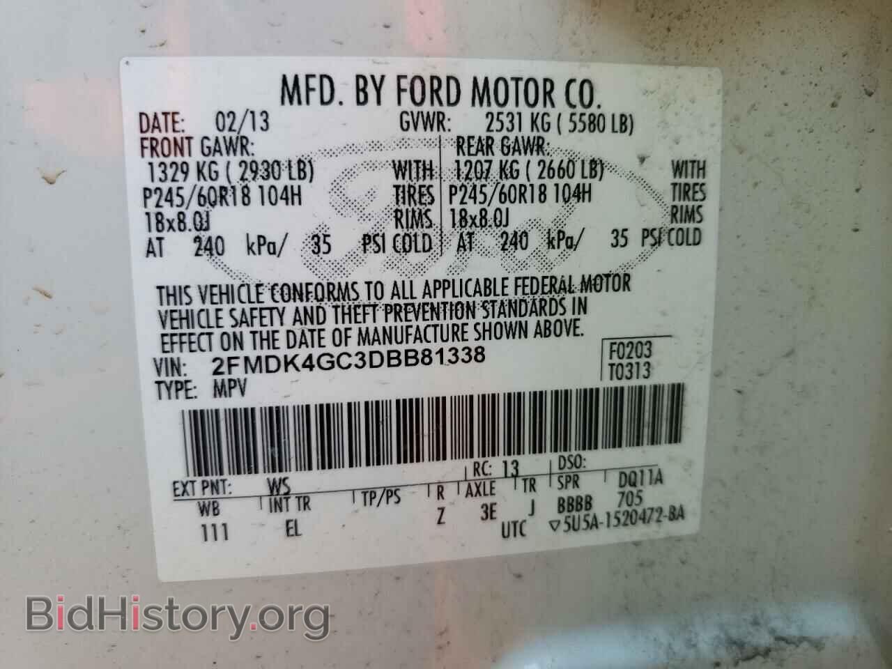2013 FORD EDGE - VIN: 2FMDK4GC3DBB81338 - Photo 10