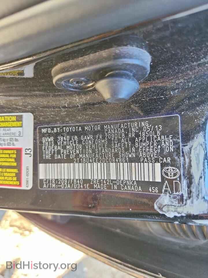 2013 TOYOTA COROLLA - VIN: 2T1BU4EE2DC084861 - Фото 12