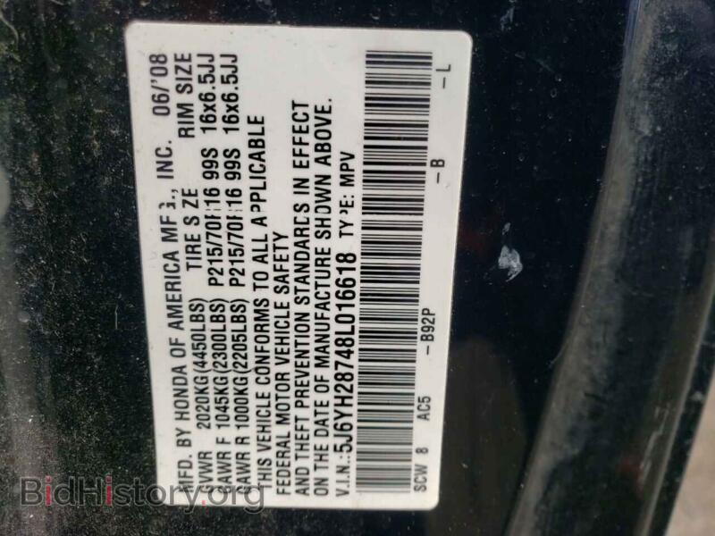 2008 Honda ELEMENT (VIN 5J6YH28748L016618) — photo 10 of 10