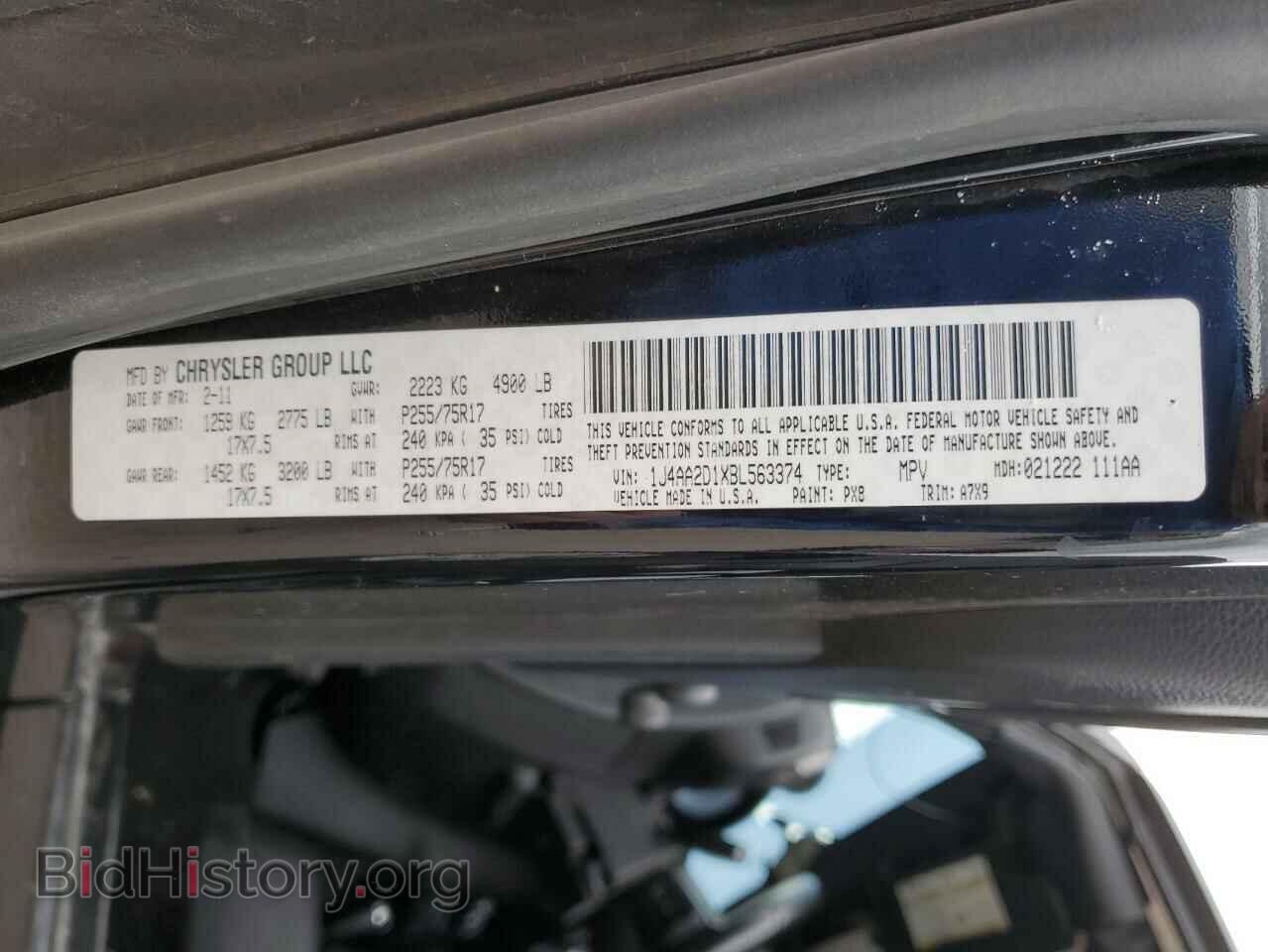 2011 JEEP WRANGLER - VIN: 1J4AA2D1XBL563374 - Фото 13