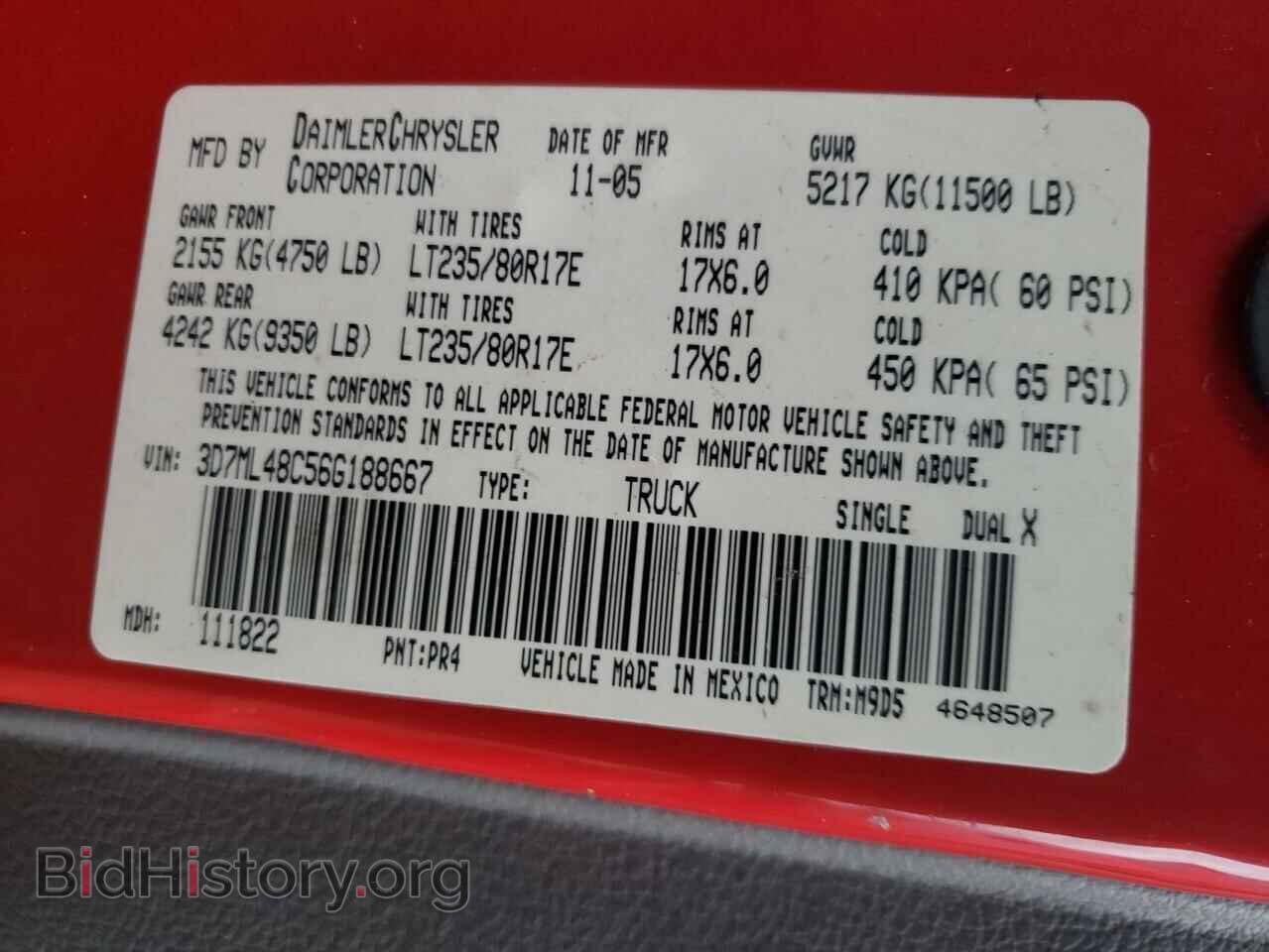 2006 DODGE RAM 3500 - VIN: 3D7ML48C56G188667 - Фото 12