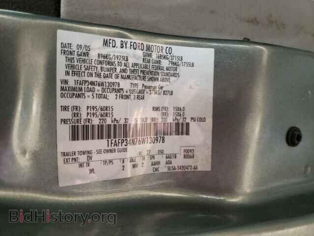 2006 FORD FOCUS - VIN: 1FAFP34N76W130978 - Фото 10