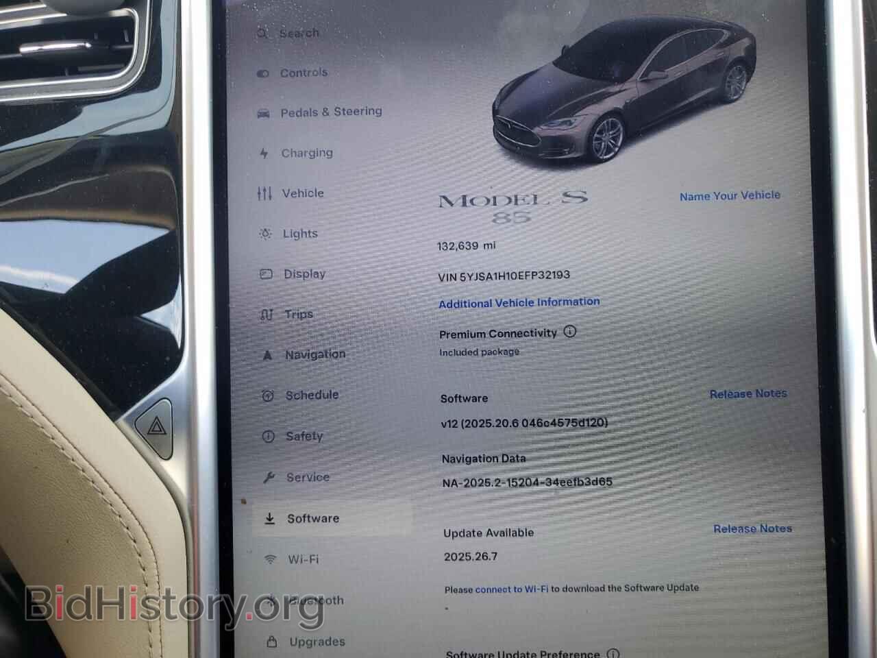 2014 TESLA MODEL S - VIN: 5YJSA1H10EFP32193 - Фото 9