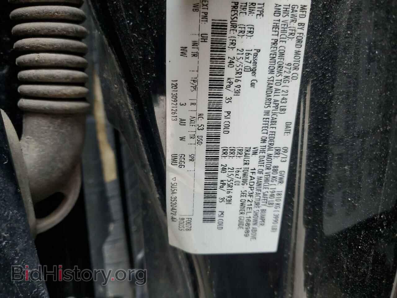 2014 FORD FOCUS - VIN: 1FADP3F21EL168989 - Фото 12