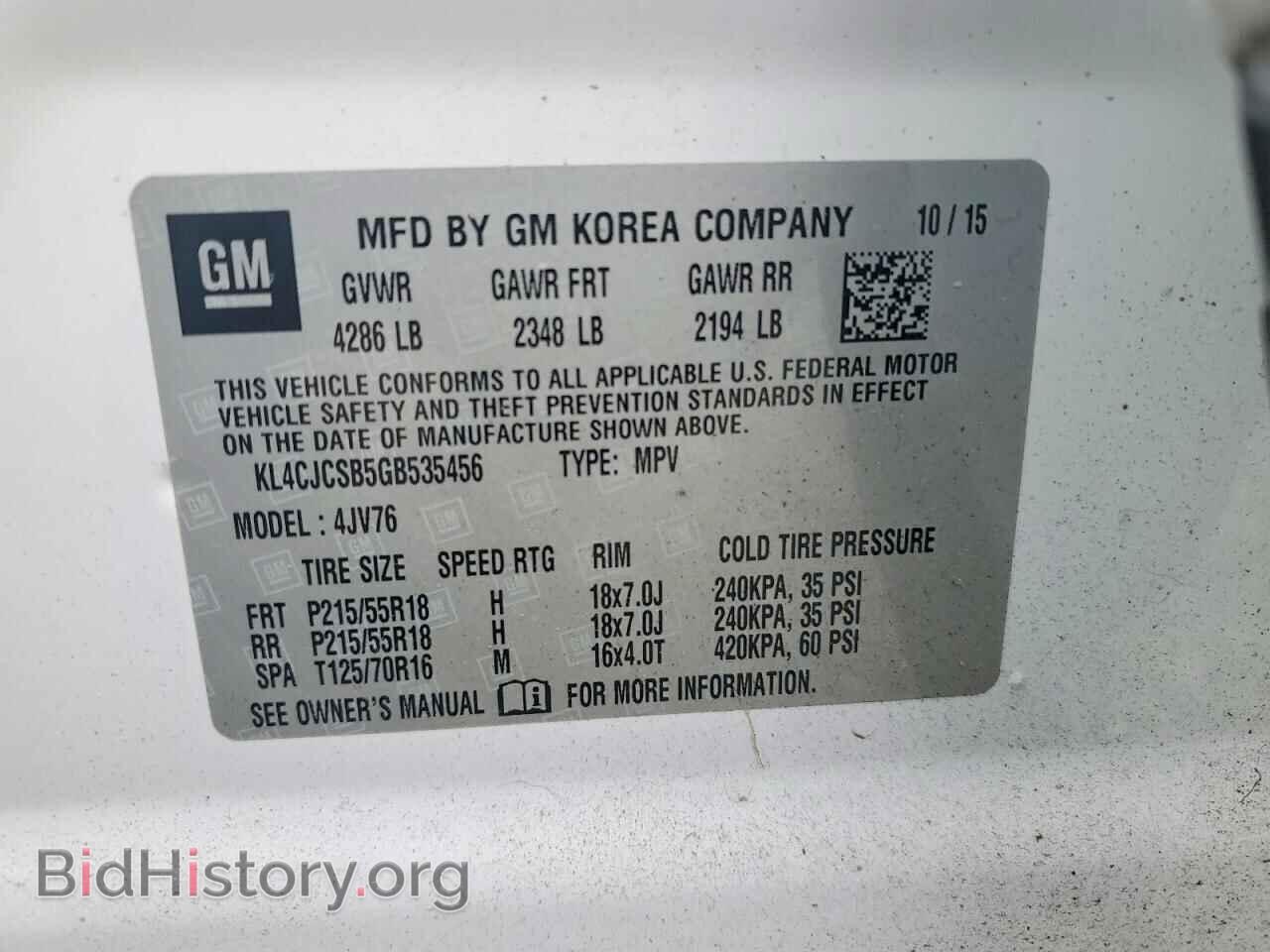 2016 BUICK ENCORE - VIN: KL4CJCSB5GB535456 - Photo 13