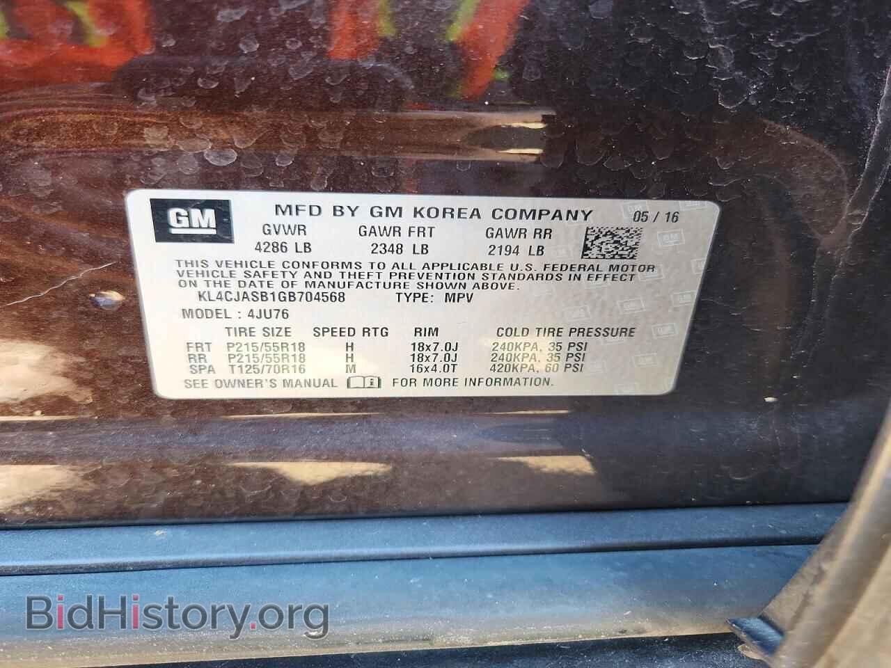 2016 BUICK ENCORE - VIN: KL4CJASB1GB704568 - Photo 13