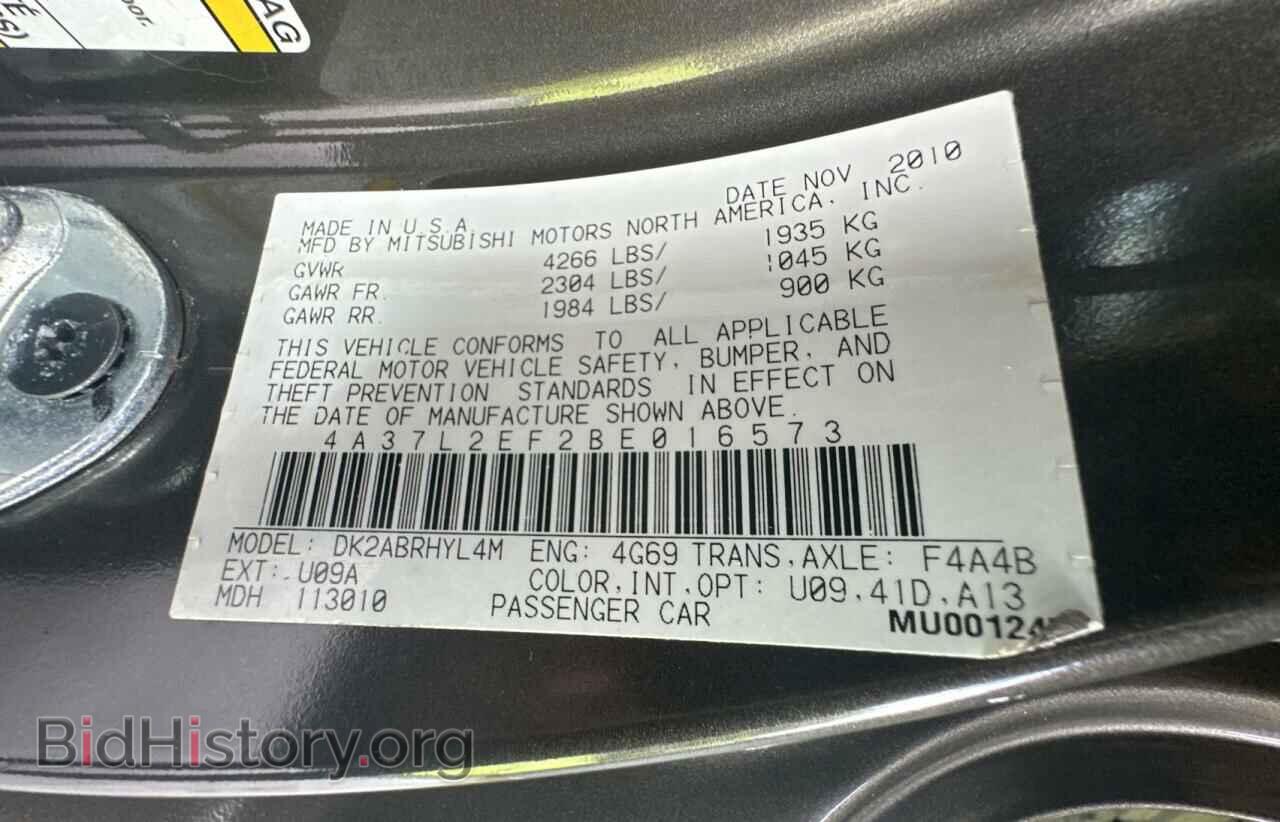 2011 MITSUBISHI ECLIPSE - VIN: 4A37L2EF2BE016573 - Photo 10