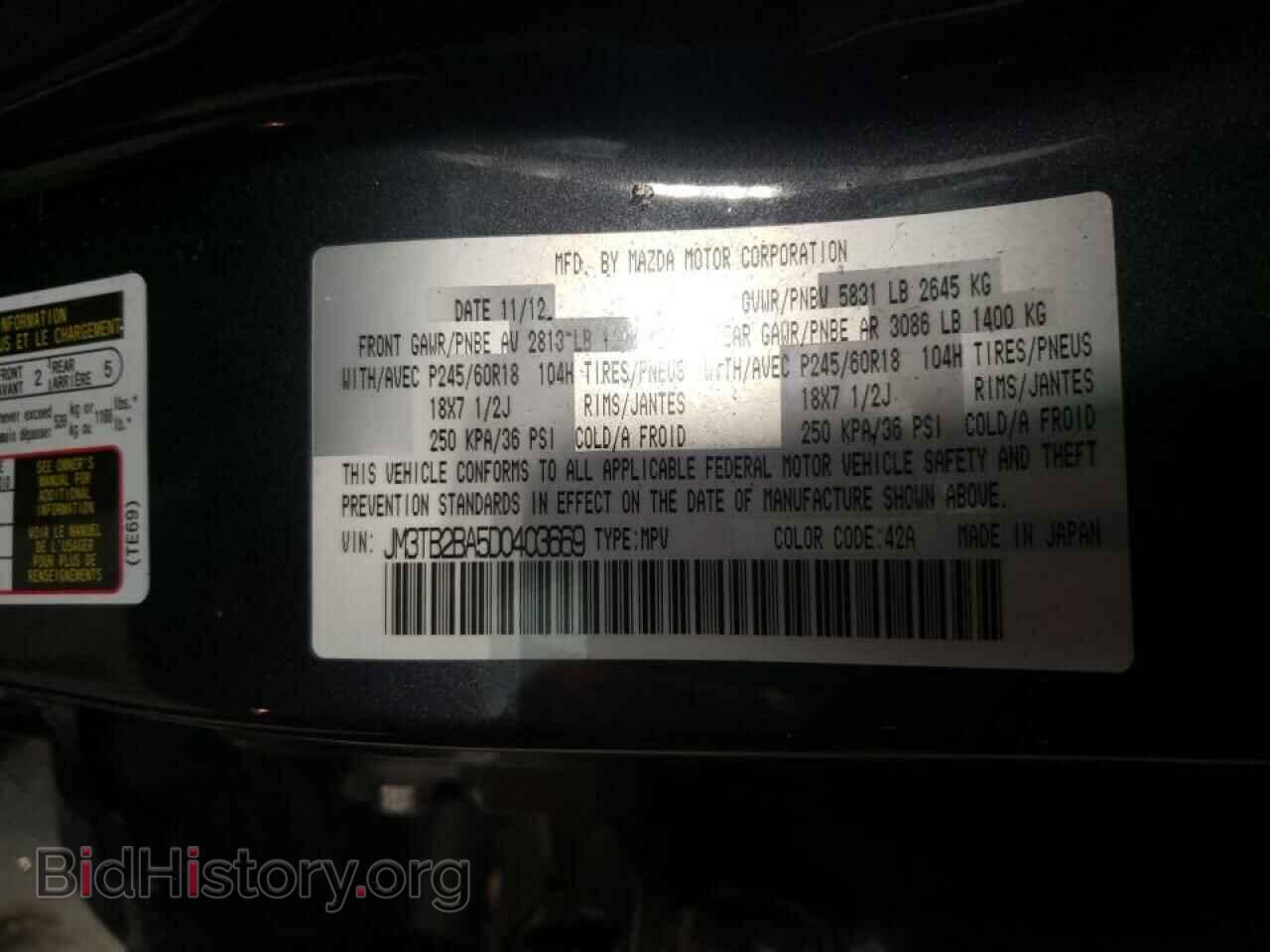 2013 MAZDA CX-9 - VIN: JM3TB2BA5D0403669 - Фото 10