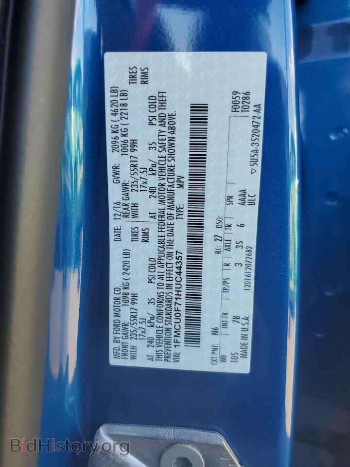 2017 FORD ESCAPE - VIN: 1FMCU0F71HUC44357 - Фото 13