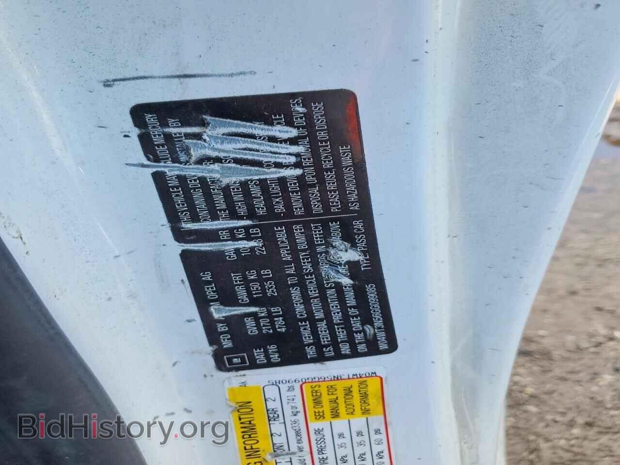 2016 BUICK CASCADA - VIN: W04WT3N56GG099085 - Фото 12