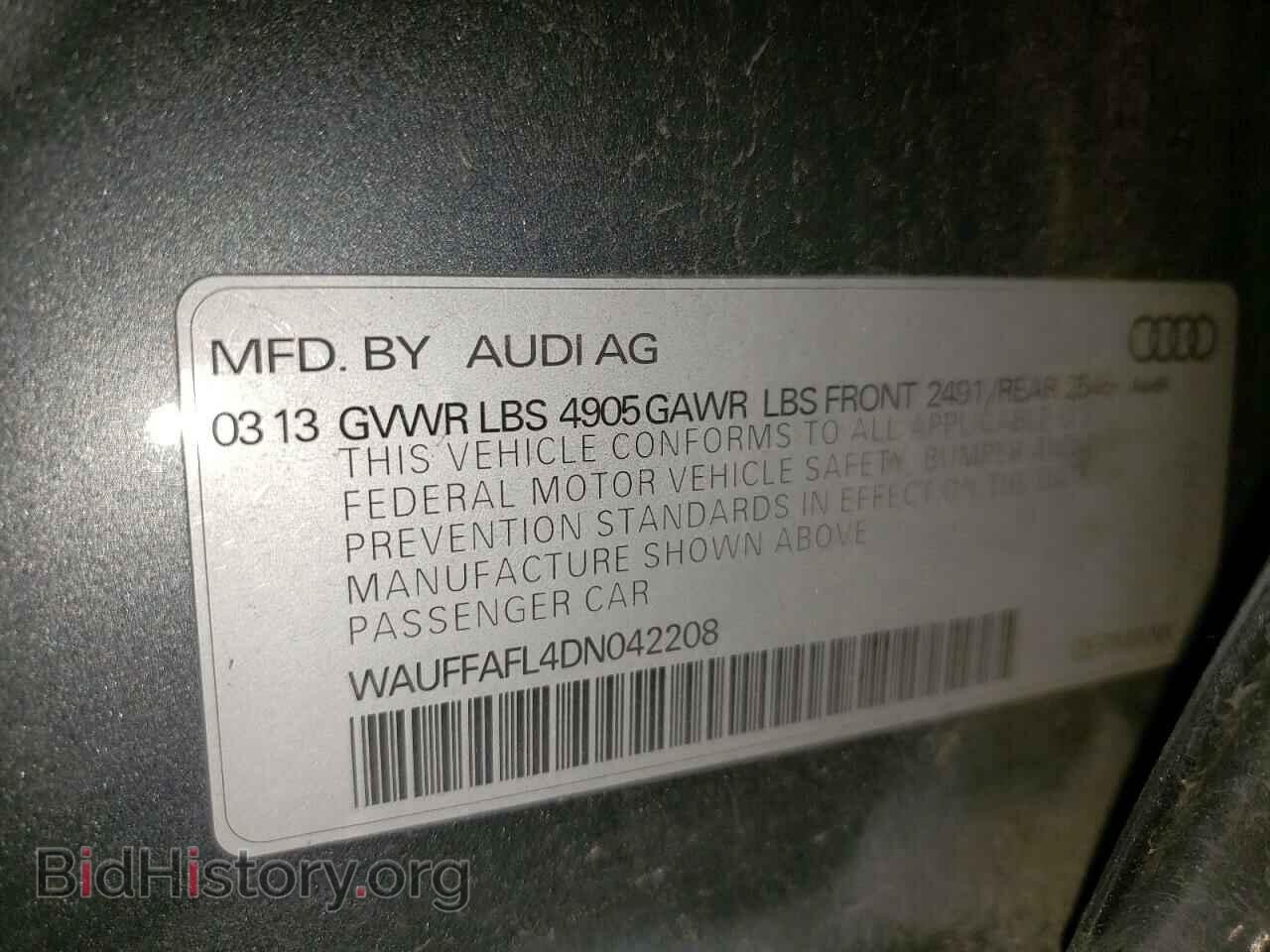 2013 AUDI A4 - VIN: WAUFFAFL4DN042208 - Фото 10