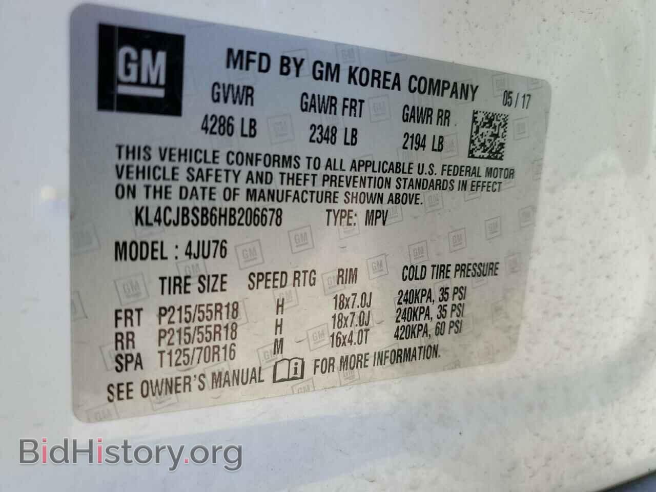 2017 BUICK ENCORE - VIN: KL4CJBSB6HB206678 - Фото 13