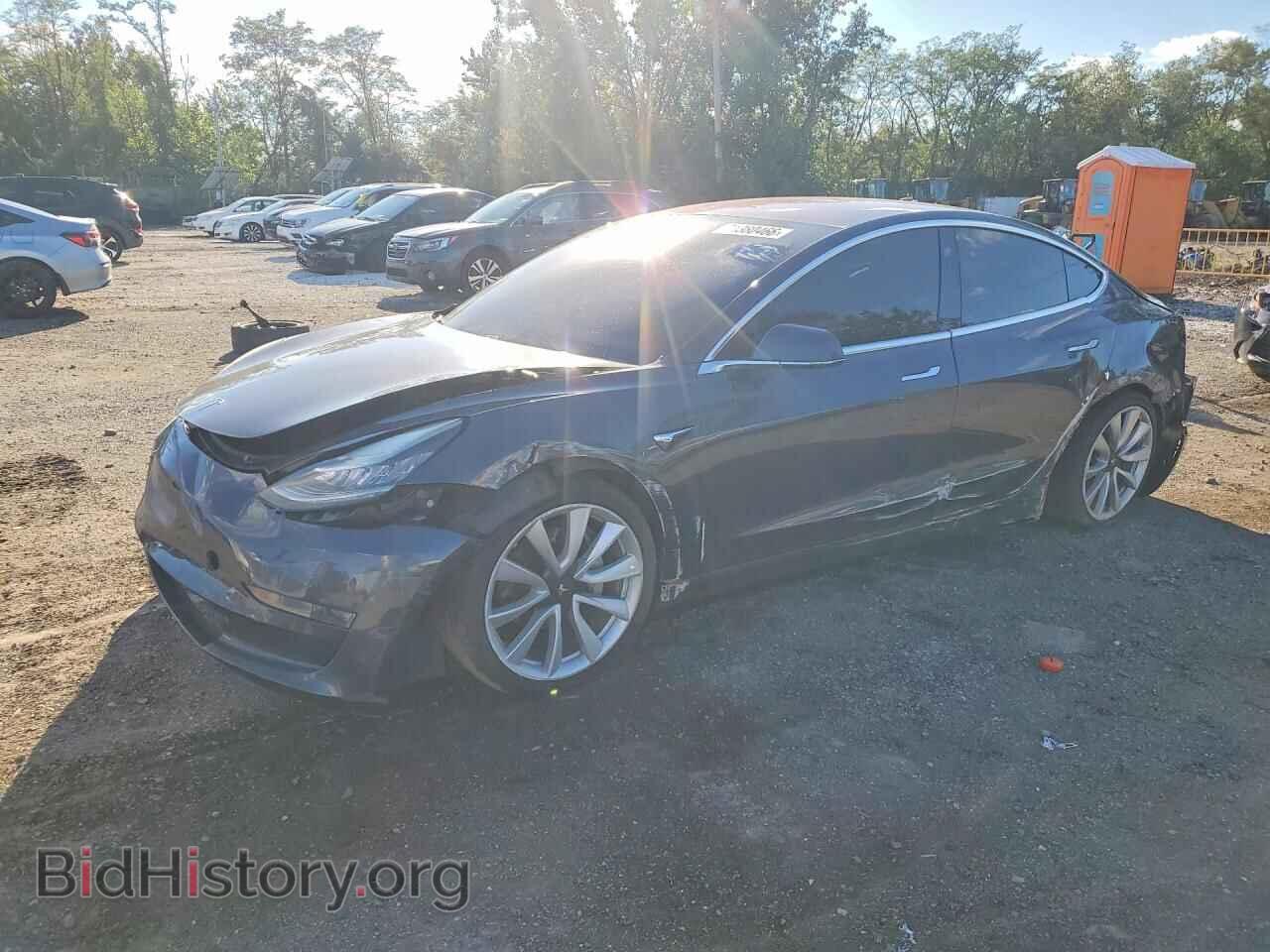 2018 Tesla MODEL 3 (VIN 5YJ3E1EA9JF059539) — photo 1 of 12, Copart, damage: front end