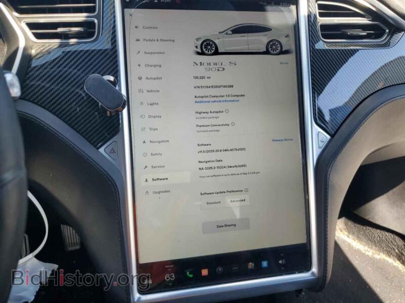 2016 Tesla MODEL S (VIN 5YJSA1E25GF145388) — photo 9 of 12