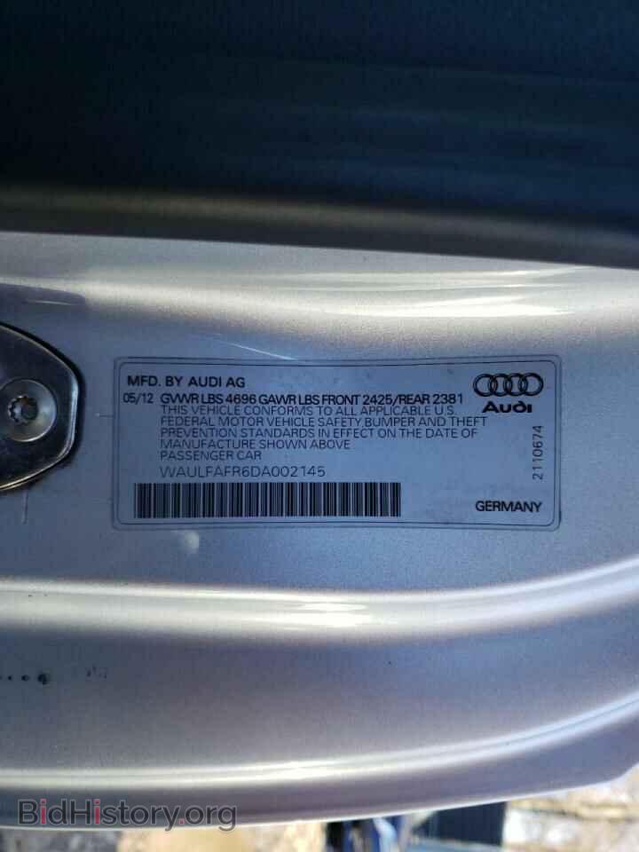 2013 AUDI A5 - VIN: WAULFAFR6DA002145 - Фото 10