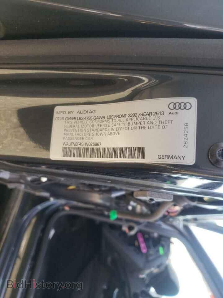 2017 AUDI A4 - VIN: WAUFNBF49HN026867 - Фото 10