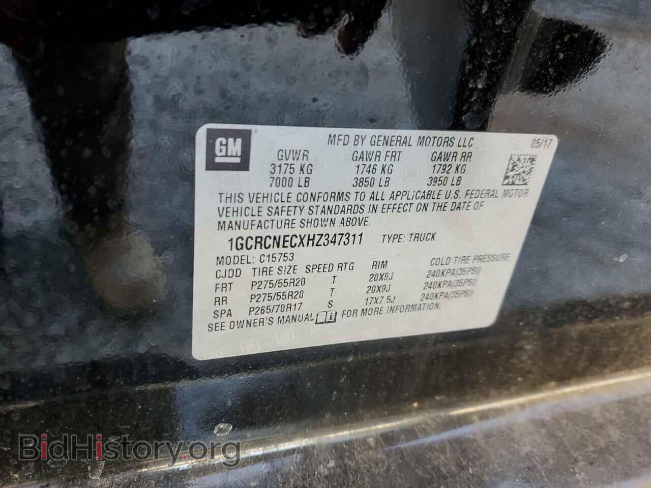 2017 CHEVROLET ALL Models - VIN: 1GCRCNECXHZ347311 - Photo 12