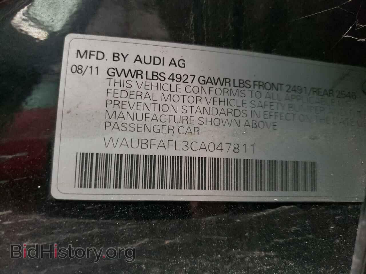 2012 AUDI A4 - VIN: WAUBFAFL3CA047811 - Фото 10