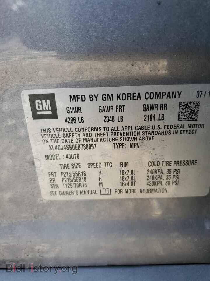 2014 BUICK ENCORE - VIN: KL4CJASB0EB780957 - Фото 14
