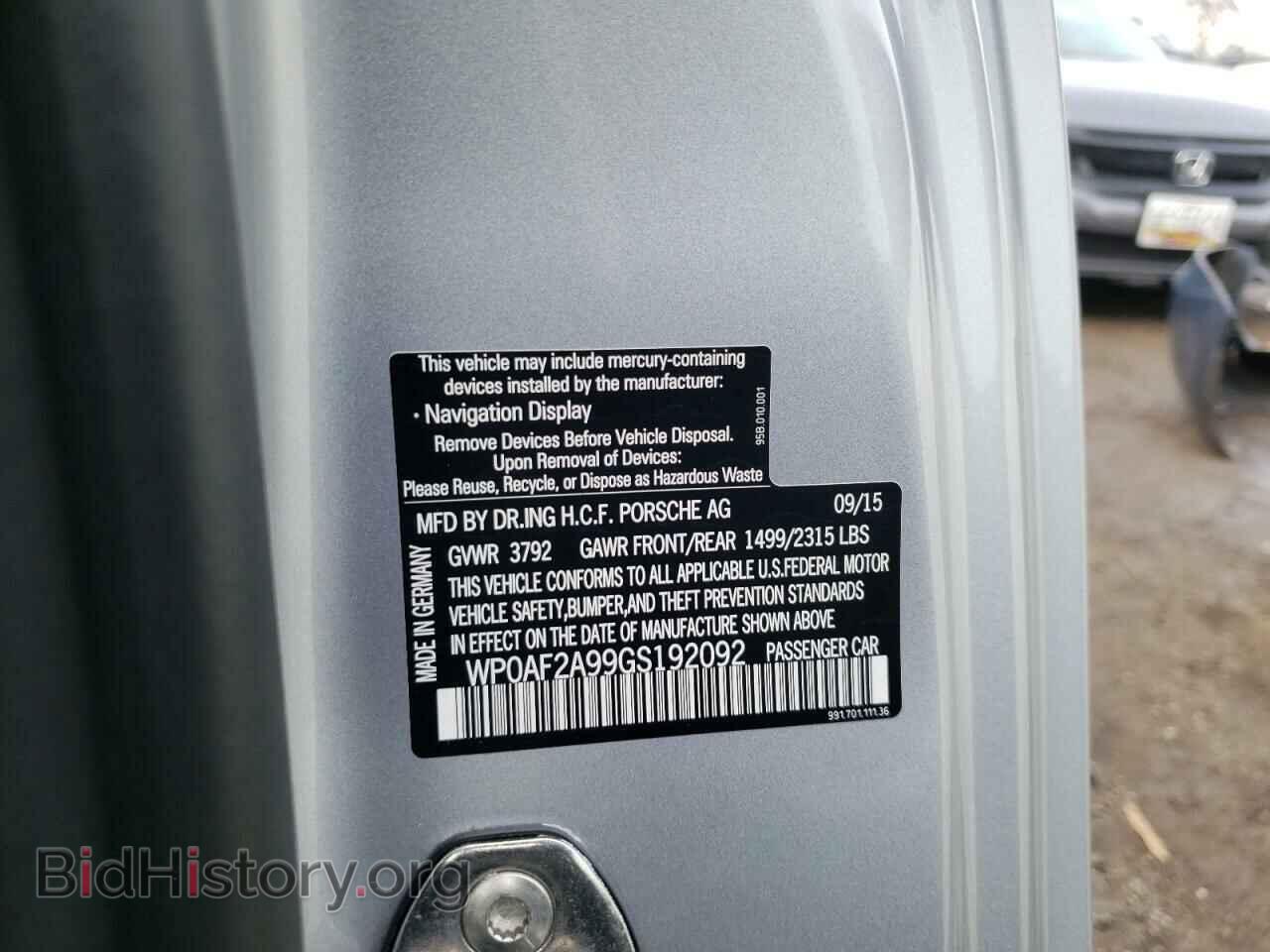 2016 PORSCHE 911 - VIN: WP0AF2A99GS192092 - Фото 10