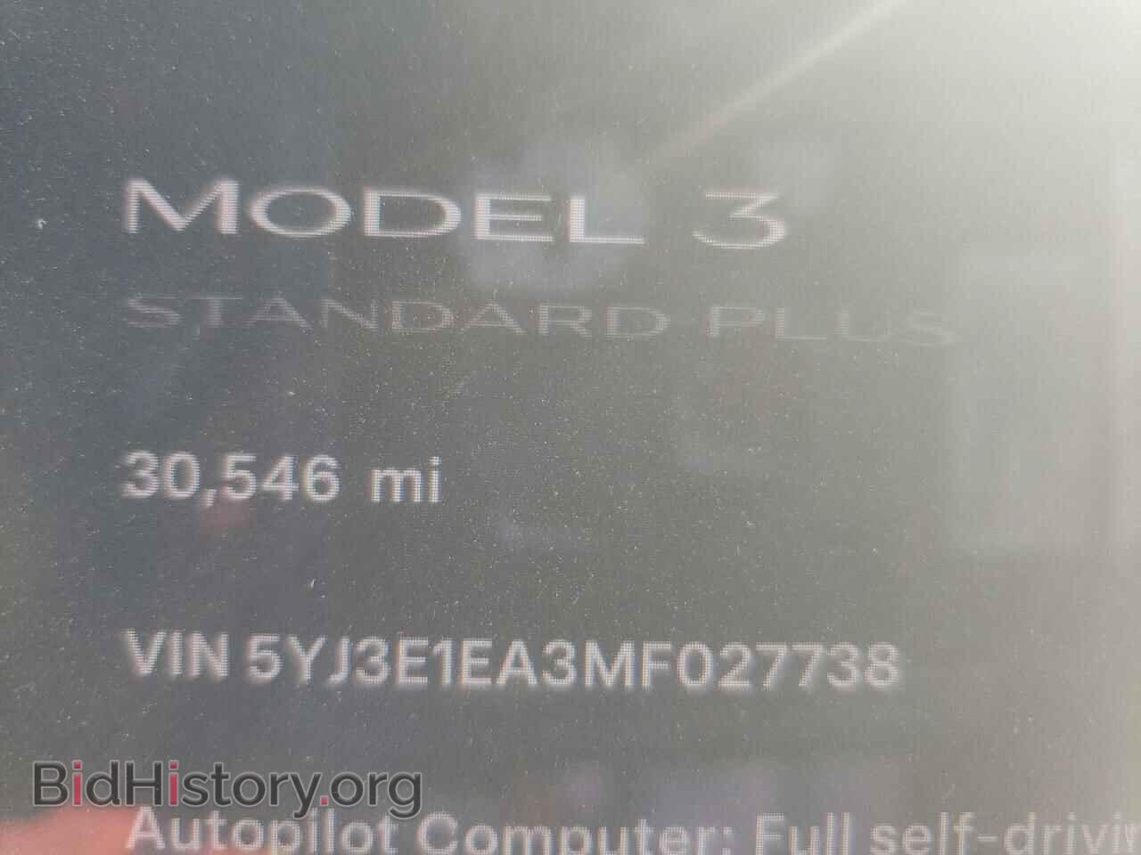 2021 TESLA MODEL 3 - VIN: 5YJ3E1EA3MF027738 - Фото 9