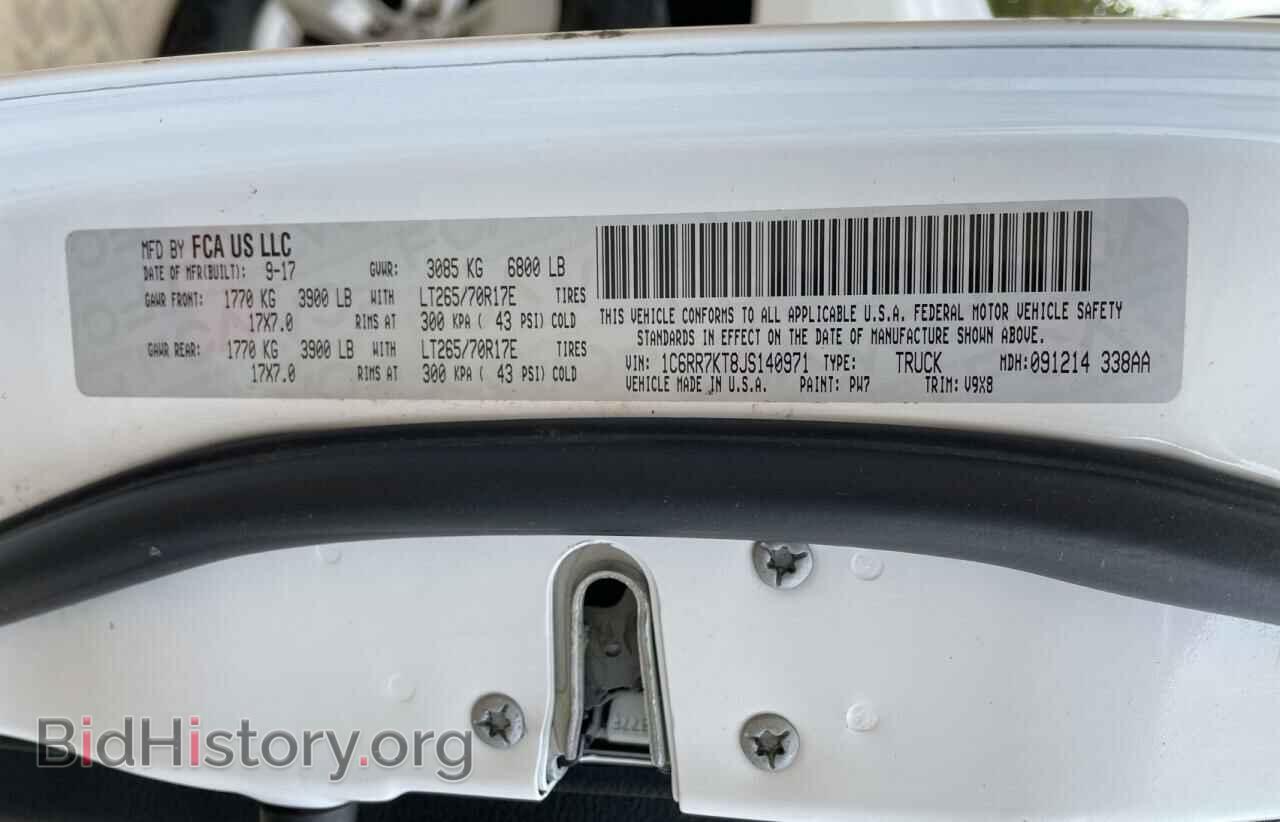 2018 RAM 1500 - VIN: 1C6RR7KT8JS140971 - Фото 10