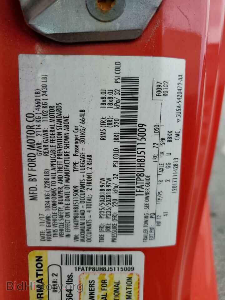 2018 FORD ALL Models - VIN: 1FATP8UH8J5115009 - Photo 13